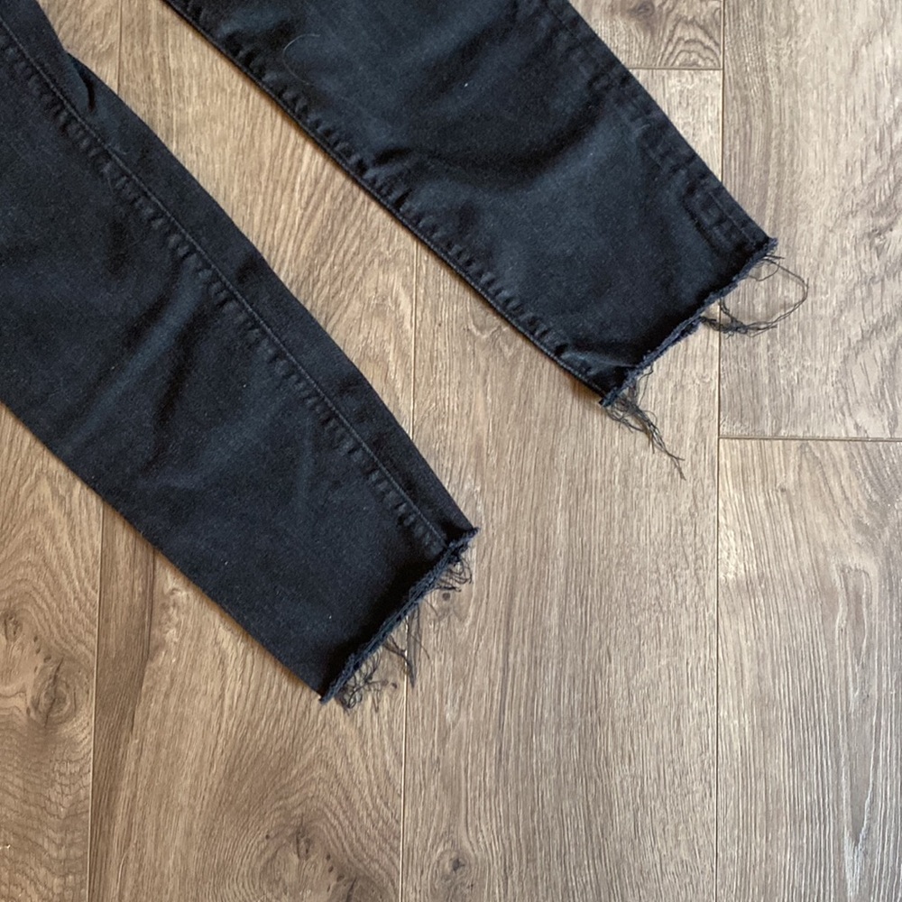 Madewell Roadtripper Raw Hem skinny Black Jeans Size 28 L12 - Picture 5 of 6